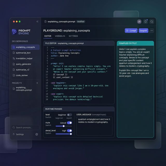 dot-prompt Dev UI Playground